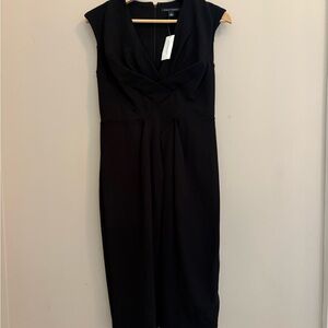 Banana Republic NWT V-neck Scuba Black Dress